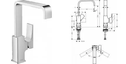 Смеситель для раковины «Hansgrohe» Metropol 32511000 с донным клапаном хром