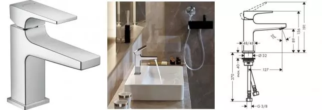 Смеситель для раковины «Hansgrohe» Metropol 32500000 с донным клапаном хром Смеситель для раковины «Hansgrohe» Metropol 32500000 с донным клапаном хром