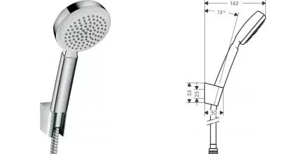 Душевой гарнитур «Hansgrohe» Crometta 26665400 хром/белый Душевой гарнитур «Hansgrohe» Crometta 26665400 хром/белый