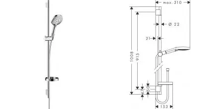 Душевой гарнитур «Hansgrohe» Raindance Select S 26631000 хром