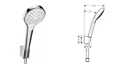 Душевой гарнитур «Hansgrohe» Croma Select S Vario 26411400 хром/белый