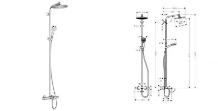 Душевая система «Hansgrohe» Crometta S 27320000 с термостатом хром Душевая система «Hansgrohe» Crometta S 27320000 с термостатом хром