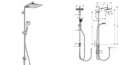 Душевая стойка «Hansgrohe» Crometta E 27289000 хром Душевая стойка «Hansgrohe» Crometta E 27289000 хром