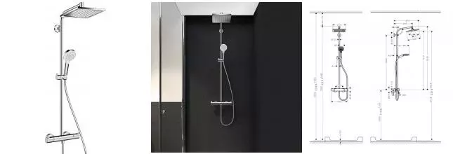 Душевая система «Hansgrohe» Crometta E 27271000 с термостатом хром