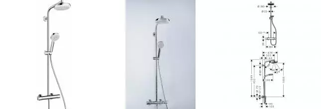 Душевая система «Hansgrohe» Crometta 27264400 с термостатом хром/белая