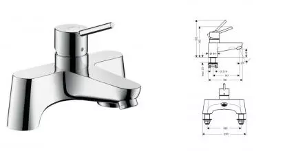 Смеситель на борт ванны «Hansgrohe» Talis 31427000 хром Смеситель на борт ванны «Hansgrohe» Talis 31427000 хром