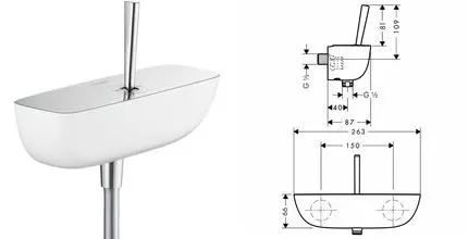 Смеситель для душа «Hansgrohe» Puravida 15672400 белый/хром