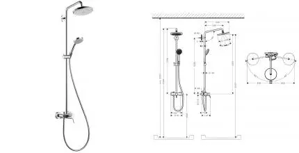 Душевая система «Hansgrohe» Croma 27222000 хром