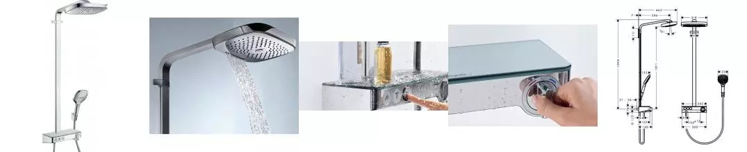 Душевая система «Hansgrohe» Raindance Select E 27127000 с термостатом хром Душевая система «Hansgrohe» Raindance Select E 27127000 с термостатом хром