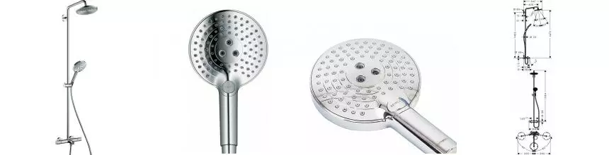 Душевая система «Hansgrohe» Raindance Select S 27117000 с термостатом хром Душевая система «Hansgrohe» Raindance Select S 27117000 с термостатом хром