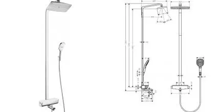 Душевая система «Hansgrohe» Raindance Select E 27113400 с термостатом белый/хром