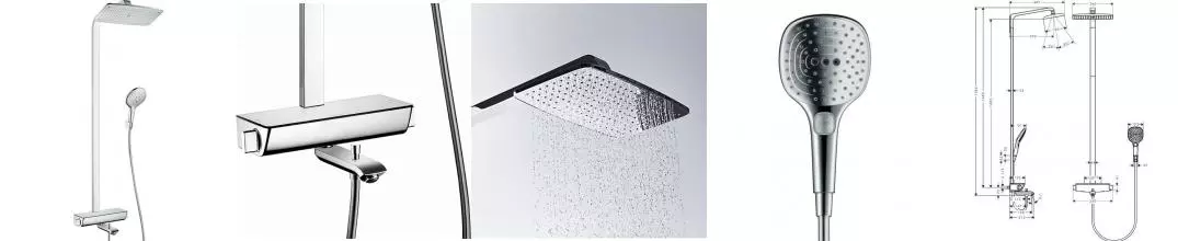 Душевая система «Hansgrohe» Raindance Select E 27113000 с термостатом хром Душевая система «Hansgrohe» Raindance Select E 27113000 с термостатом хром