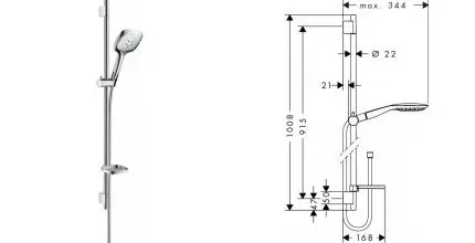 Душевой гарнитур «Hansgrohe» Raindance Select E 27857000 хром Душевой гарнитур «Hansgrohe» Raindance Select E 27857000 хром