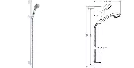 Душевой гарнитур «Hansgrohe» Crometta 27729000 хром Душевой гарнитур «Hansgrohe» Crometta 27729000 хром