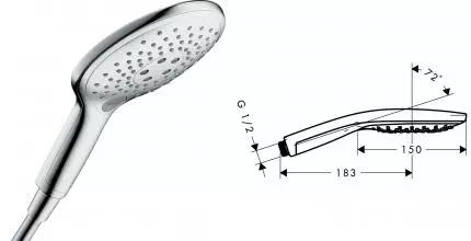 Ручная лейка «Hansgrohe» Raindance Select S 28587000 хром Ручная лейка «Hansgrohe» Raindance Select S 28587000 хром