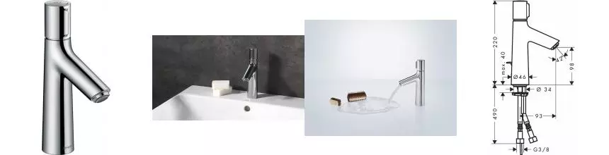 Смеситель для раковины «Hansgrohe» Talis Select S 72042000 с донным клапаном хром Смеситель для раковины «Hansgrohe» Talis Select S 72042000 с донным клапаном хром