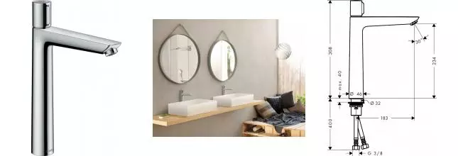 Смеситель для раковины «Hansgrohe» Talis Select E 71753000 хром Смеситель для раковины «Hansgrohe» Talis Select E 71753000 хром