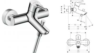 Смеситель для ванны «Hansgrohe» Talis S 72400000 хром