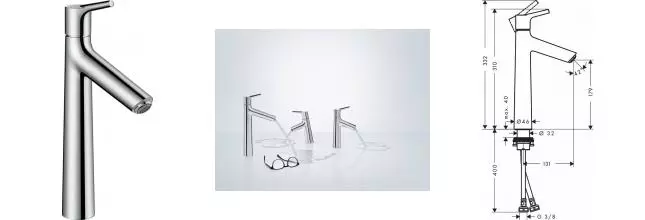 Смеситель для раковины «Hansgrohe» Talis S 72032000 хром Смеситель для раковины «Hansgrohe» Talis S 72032000 хром