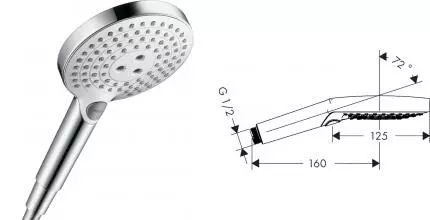 Ручная лейка «Hansgrohe» Raindance Select S 26530400 белая/хром Ручная лейка «Hansgrohe» Raindance Select S 26530400 белая/хром