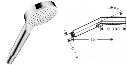 Ручная лейка «Hansgrohe» Crometta 26331400 белая/хром Ручная лейка «Hansgrohe» Crometta 26331400 белая/хром