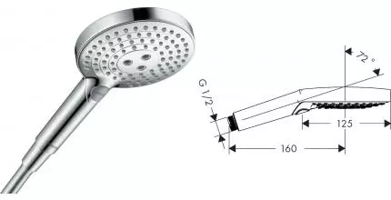 Ручная лейка «Hansgrohe» Raindance Select S 26014000 хром Ручная лейка «Hansgrohe» Raindance Select S 26014000 хром