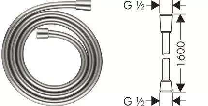 Душевой шланг «Hansgrohe» Isiflex 28276800 160 см сталь Душевой шланг «Hansgrohe» Isiflex 28276800 160 см сталь