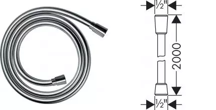 Душевой шланг «Hansgrohe» Isiflex 28274000 200 см хром Душевой шланг «Hansgrohe» Isiflex 28274000 200 см хром