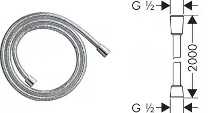 Душевой шланг «Hansgrohe» Metaflex 28169000 200 см хром