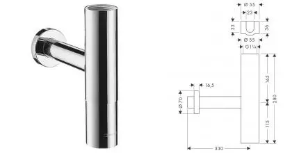 Сифон для раковины «Hansgrohe» HG 52100000 Flowstar хром