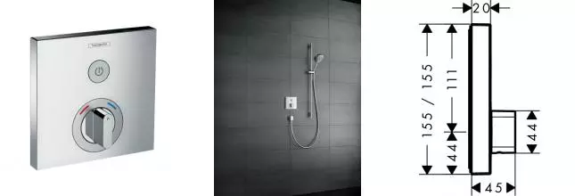 HG 15 767 000 ShowerSelect Смеситель для душа (внешняя монтажная часть) · ShowerSelect, Hansgrohe, 15767000