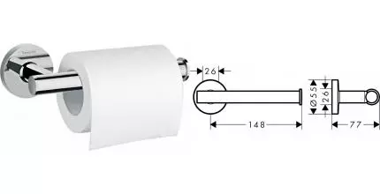 Держатель для туалетной бумаги «Hansgrohe» Logis Universal 41726000 на стену хром Держатель для туалетной бумаги «Hansgrohe» Logis Universal 41726000 на стену хром