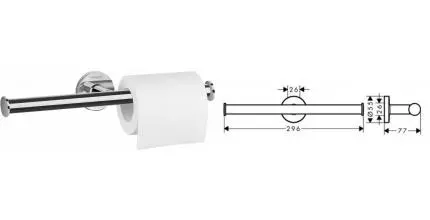 Держатель для туалетной бумаги «Hansgrohe» Logis Universal 41717000 на стену хром Держатель для туалетной бумаги «Hansgrohe» Logis Universal 41717000 на стену хром