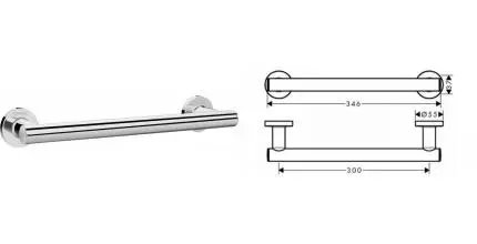 Поручень «Hansgrohe» Logis Universal 41713000 на стену хром