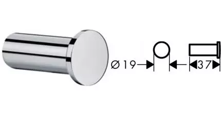 Крючок «Hansgrohe» Logis Universal 41711000 на стену хром Крючок «Hansgrohe» Logis Universal 41711000 на стену хром