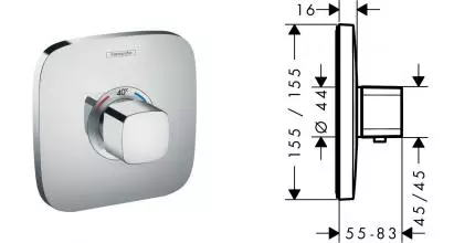 HG 15 705 000 Ecostat E Термостат центральный 37,9 л/мин (внешняя монтажная часть) · Ecostat, Hansgrohe, 15705000 HG 15 705 000 Ecostat E Термостат центральный 37,9 л/мин (внешняя монтажная часть) · Ecostat, Hansgrohe, 15705000