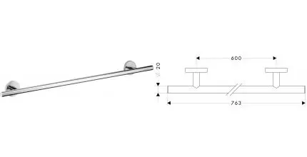 Полотенцедержатель «Hansgrohe» Logis 40516000 на стену хром