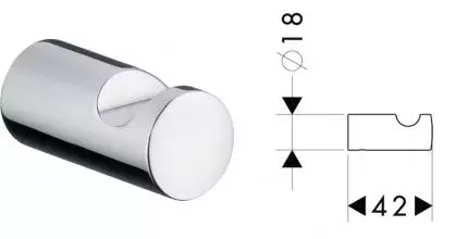 Крючок «Hansgrohe» Logis 40511000 на стену хром Крючок «Hansgrohe» Logis 40511000 на стену хром