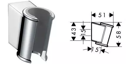 Держатель для душа «Hansgrohe» Porter Classic 28324000 хром Держатель для душа «Hansgrohe» Porter Classic 28324000 хром
