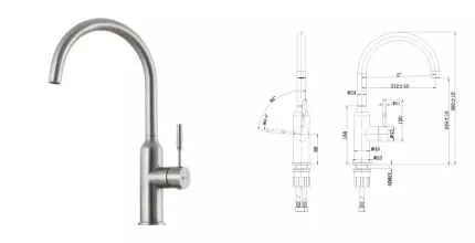 Смеситель для кухонной мойки «Lemark» Expert LM5079S нержавеющая сталь