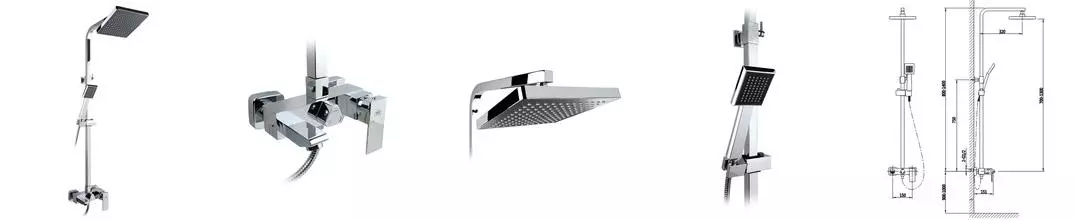Душевая система «Timo» Selene SX-1030 хром