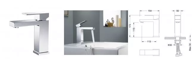Смеситель для раковины «Timo» Selene 2061/00F хром Смеситель для раковины «Timo» Selene 2061/00F хром