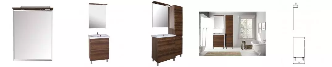 Зеркало «ASB-Mebel» Коста 60 с подсветкой светлый орех Зеркало «ASB-Mebel» Коста 60 с подсветкой светлый орех