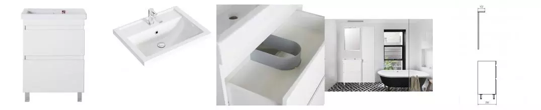 Тумба с раковиной «ASB-Mebel» Коста 60 (Фостер 60) ясень белый Тумба с раковиной «ASB-Mebel» Коста 60 (Фостер 60) ясень белый