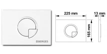 Кнопка смыва «Berges Wasserhaus» Novum R1 белая Кнопка смыва «Berges Wasserhaus» Novum R1 белая