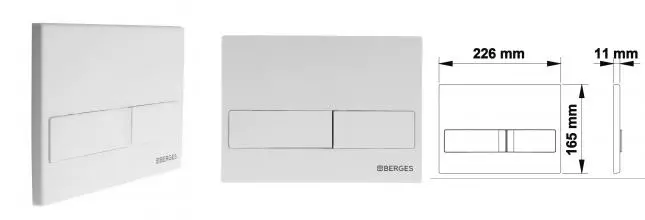 Кнопка смыва «Berges Wasserhaus» Novum L4 Soft Touch белая Кнопка смыва «Berges Wasserhaus» Novum L4 Soft Touch белая