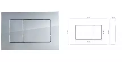 Кнопка смыва «Berges Wasserhaus» Atom хром