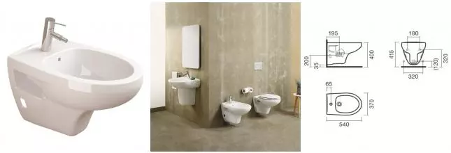 Подвесное биде «Sanitana» Munique S10072734900000 белое Подвесное биде «Sanitana» Munique S10072734900000 белое