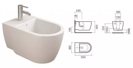 Подвесное биде «Sanitana» Coral S10063734900000 белое Подвесное биде «Sanitana» Coral S10063734900000 белое