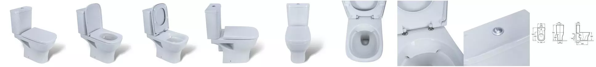 Унитаз компакт безободковый «Jacob Delafon» Struktura UJX102-ETE212 белый без сиденья